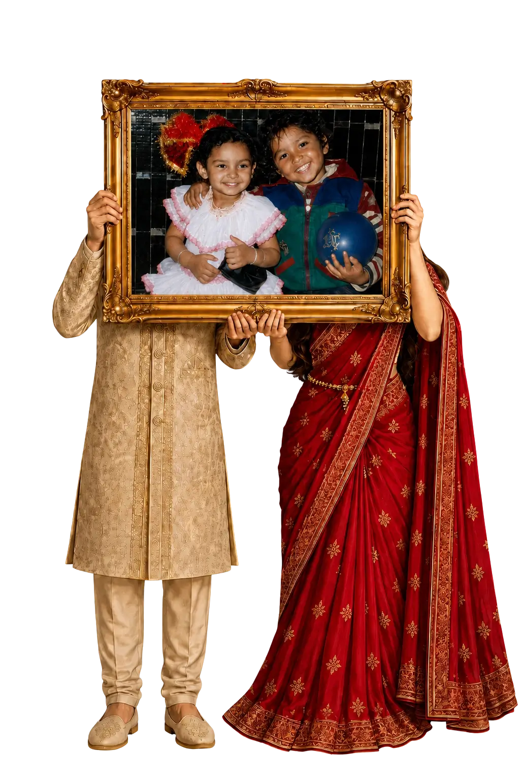 Prateek and Chitra as children
